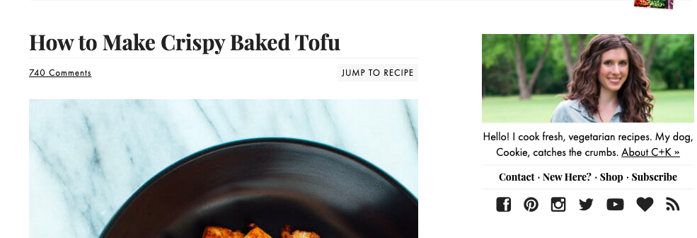 Recipe for crispy baked tofu